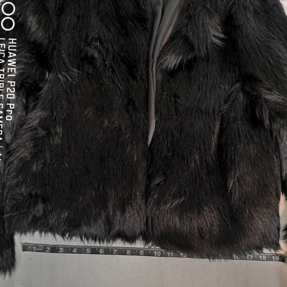 Womens Faux Fur Black Jacket, Vinage Y2K Cropped Winter Coat **HOST PICK** - Picture 16 of 16